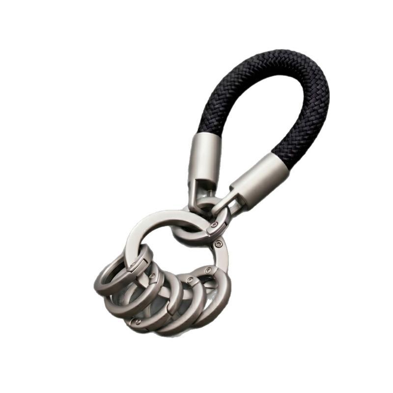 Schlanker Zinklegierung Schlüsselanhänger-Organizer Kompakter Tragbarer Schlüsselhalter mit Schlüsselringen Ideales Geschenk für Vater Ehemann Freund