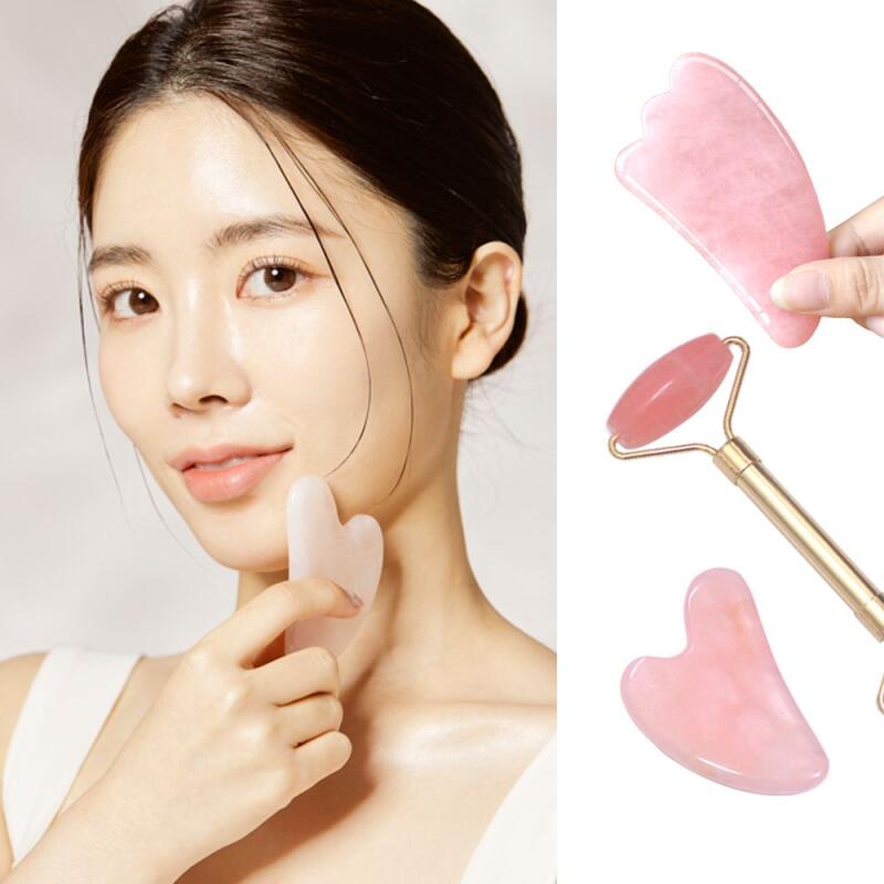 1 Rose Stone Body Gua Sha Massage (choose one design) Roller Stone
