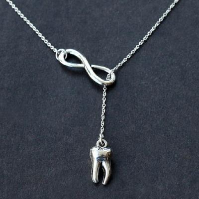 Vintage Zahnmodellierung Anhänger Halskette Kreative Charm Halskette Dentalhygieniker Halskette Zahnarzt Geschenk