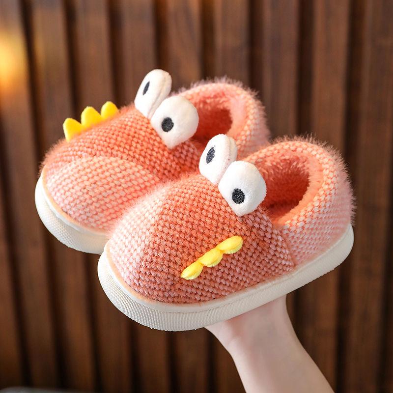 Kinder Cartoon Winterschuhe - Rutschfeste Hausschuhe für Jungen & Mädchen mit Samt, Eltern-Kind-Passform