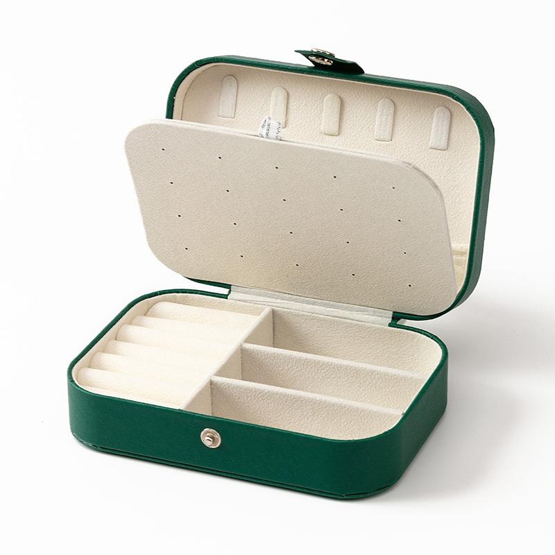 Jewelry storage box High-grade anti-oxidation stud earrings, necklace, jewelry ring grid desktop large-capacity display box