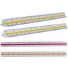 Plastic Scale Ruler, Triangular Ruler, 30cm, Triangular Ruler, Metric Scale 1:20, 1:25, 1:50, 1:75, 1:100, 1:125