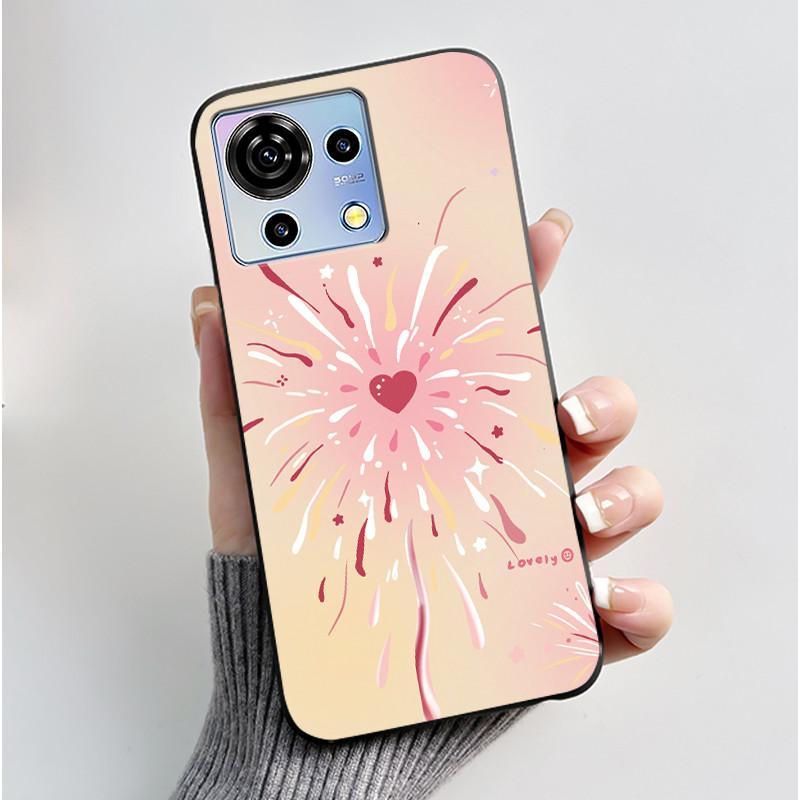 Süße Cartoon Hülle Für ZTE Blade V50 Vita 4G Bedruckte Schale Schutzhülle Weiches Silikon Schwarzes Gehäuse