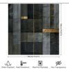 Luxury Marble Effect Shower Curtain Waterproof Bathroom Decor Gold Accents Large Size 72 X 84 Inches Gray Black White Modern Des