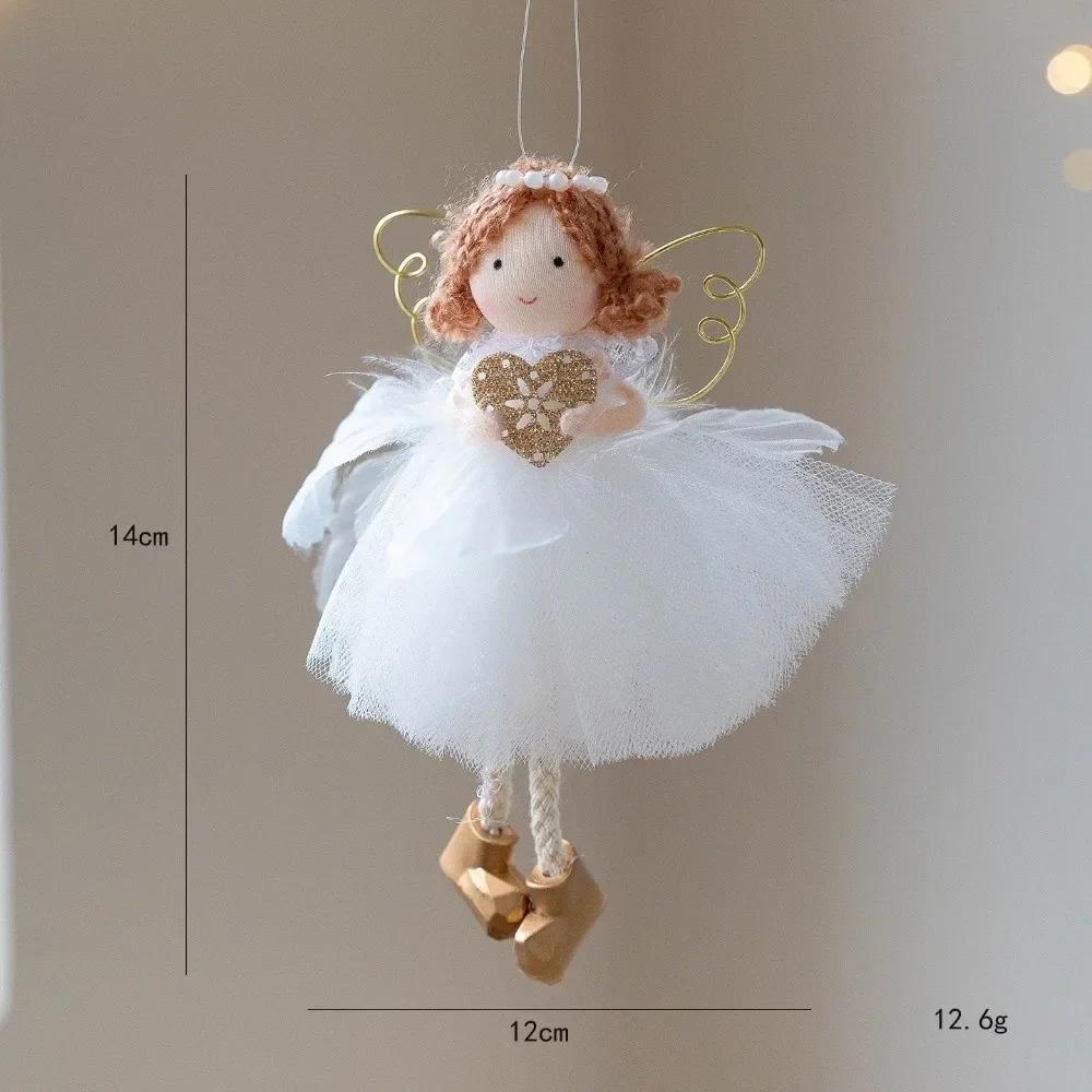 Trendy Cute Christmas Angel Doll Gauze Skirt Hanging Christmas Tree Pendant Ornaments Xmas Tree Pendant Christmas Decor
