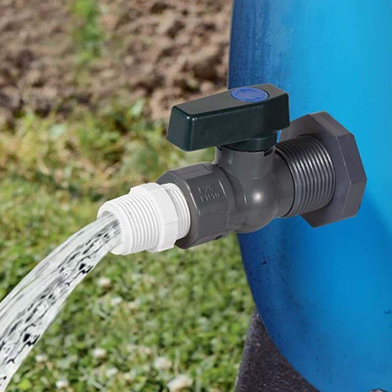 Rain Barrel Diverter Kit Rain Barrel Kit PVC Rainwater Accessories Connector For Outdoor Standard 3/4-Inch Diameter Faucets