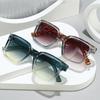 New Square Sunglasses Women Shades UV400 Retro Trending Rivets Men Gradient Orange Sun Glasses