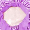 Double Layer Satin Sleeping Cap Solid Color Women Braids Long Curly Hair Night Sleep Cap Large Round Silk Hair Bonnet with Tie Band