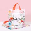 10pcs Flowers Thank You Gift Bag Plastic Tote Bags for Wedding Birthday Party Decoration Thanksgiving Christmas Gift Packaging