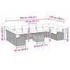 Garden Sofa Set with Storage 11 Pcs Grey Poly Rattan