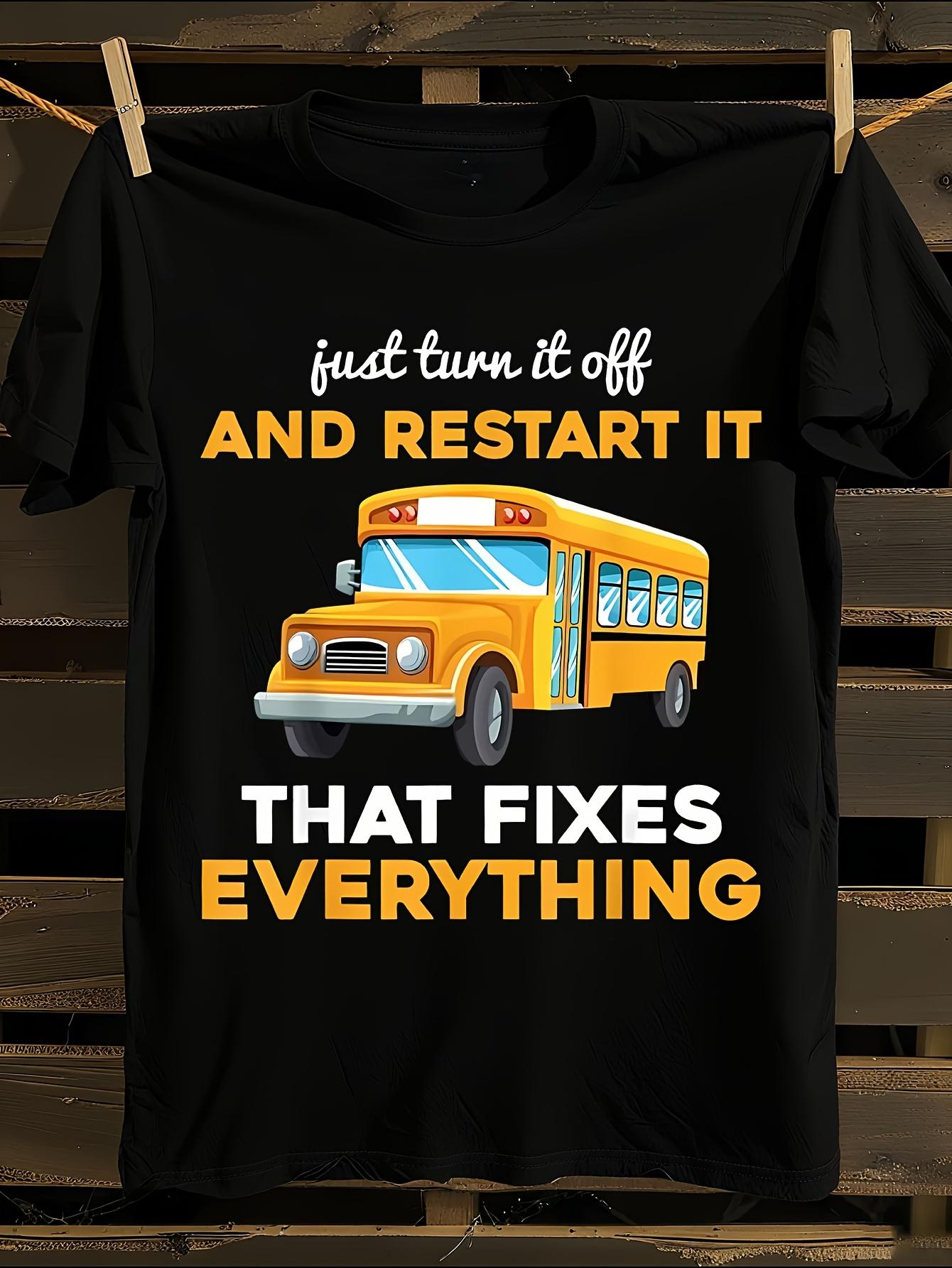 Funny School Bus Driver Tshirt XXXL