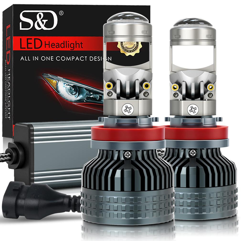 2Pcs H4 H7 Led Projector Lens Headlight Bulbs H8 H11 Canbus 9005 HB3 9006 HB4 Car Turbo Headlamp 80000LM 140W Hi/Lo Beam Spotlight LHD Auto Lamp 6000K
