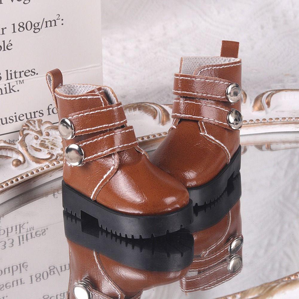 PU Leather for 18-inch Doll Play House Accessories Doll Wearing Shoes Fabric Shoes 1/3 Doll Boots