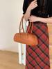 Women's French Baguette Underarm Bowling Bag - Simple Solid Shoulder Handbag