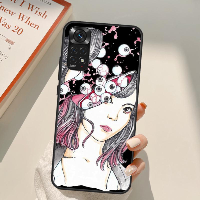 Shintaro Kago Horror Case For Xiaomi Redmi Note 11 10 Pro 8 9 9S 10S 11S 9A 9C 10A 10C K40 K50 Gaming Cover