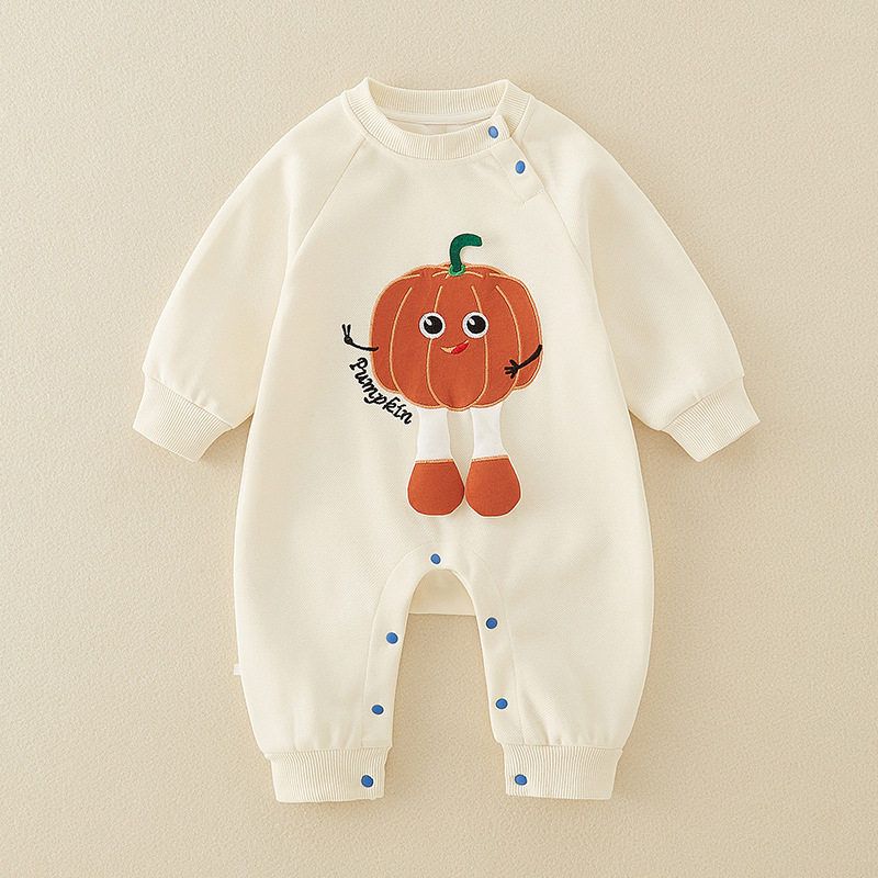 

French Arielle De Pintoa Class Clothes for Babies Autumn Jumpsuit Casual Onesie One-Piece Romper Beige 66([Recommended 3-6 Months])