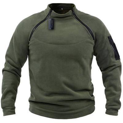 Men's Sweatshirt New Warm Side Zipper Fleece Pullover Sweatshirt