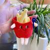 Playful Fun And Plush Keychain Toys Featuring Cartoon Hamburger And Fries French