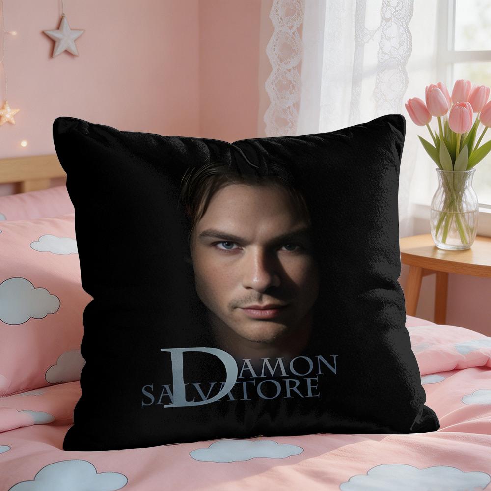 DDamon Salvatore COOL Cushion Cover Square Short Plush Pillow Case Living Room Sofa Home Decor Funda X
