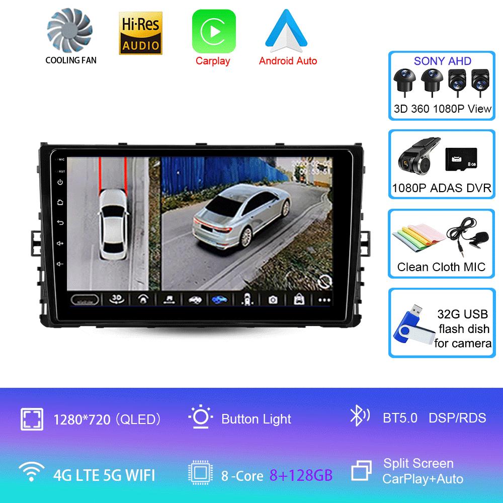 Car Radio Android14 For Volkswagen Jetta 7 2018 2019 2020 2021 2022 Navigation GPS Multimedia Video Player Stereo Carplay DVD BT