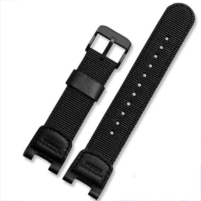 

Canvas watch bracelet Band for casio g-shock SGW-100-1V SGW-200 100B GW-3500B 3000B Sport Nylon Waterproof Strap Notch watchband For GW-3500 or 3000