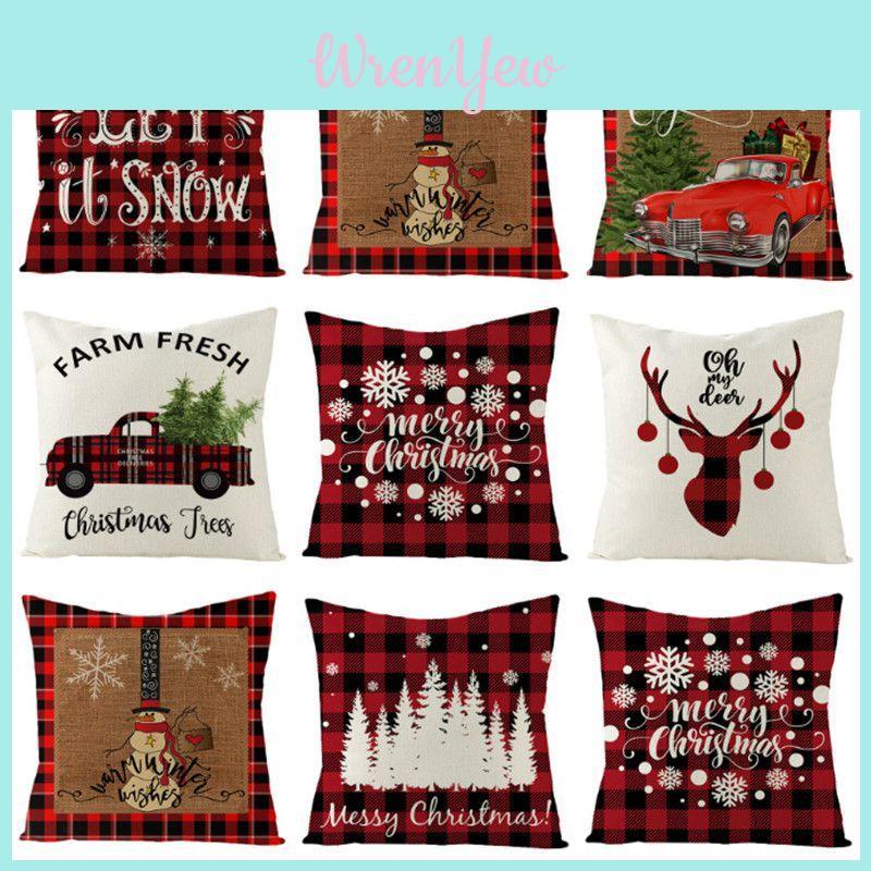 18-inch Christmas Cushion Cover Pillow Case Featuring Colorful Snowflake Design For Festive Home Decor