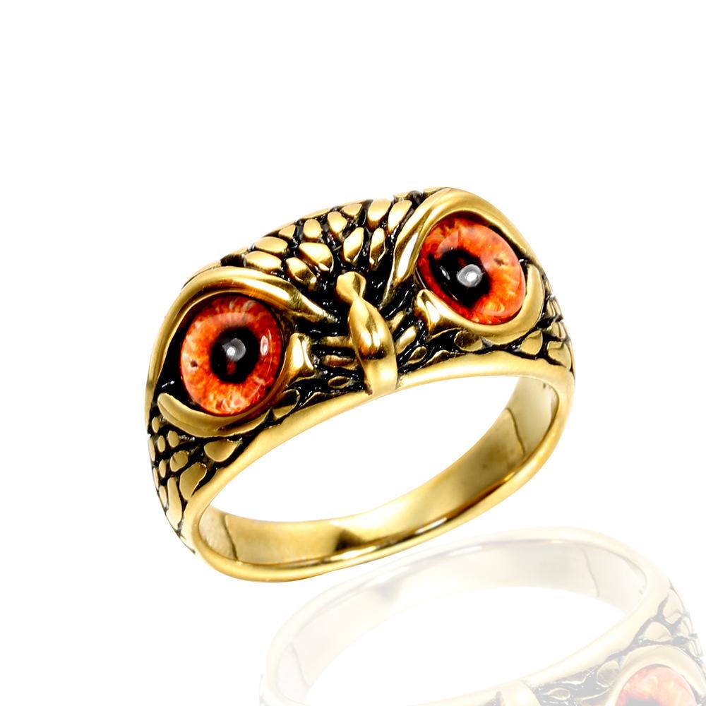 Personality Trend Ring, Vintage Halloween Owl Ring, European and American Ring 2026