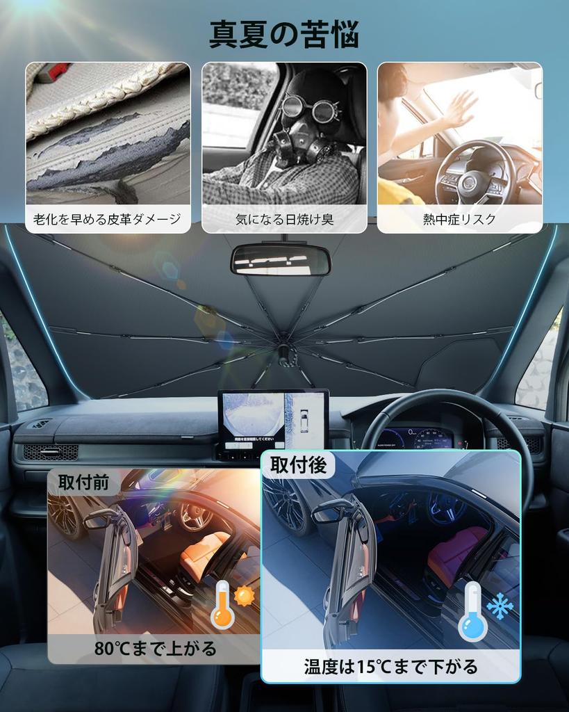 Honda Stepwgn 6th Generation RP Series Exclusive Sunshade for Windshield Car Sunshade Center Pull Cord Umbrella Suction Reinforced 10 Front and