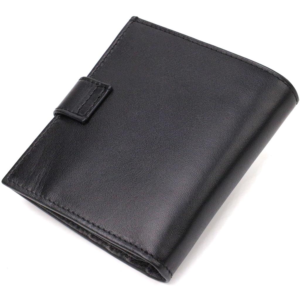 Fashionable Men's Wallet Made of Genuine Smooth Leather CANPELLINI 21727 Black