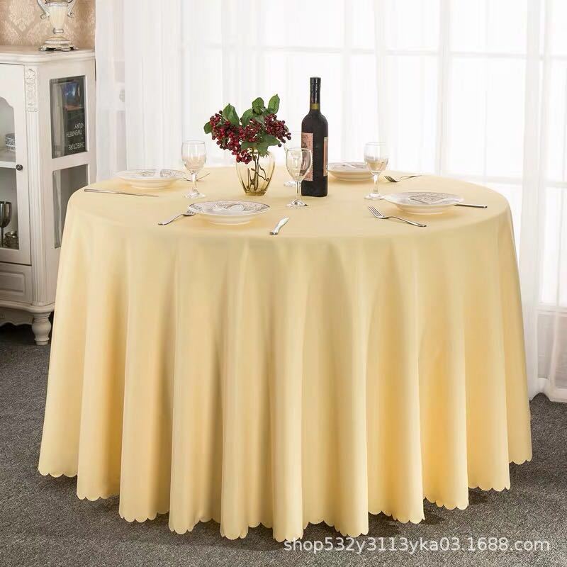Circular Restaurant Tablecloths Hotel Banquet Tablecloths Suitable for Families Wedding Parties Easy To Maintain Heat-resistant