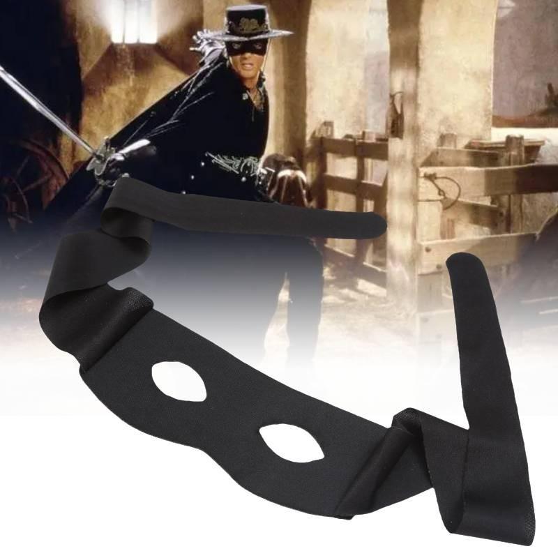 Zorro Black Halloween Eye Mask Blindfold Performance Props Supplies Cosplay