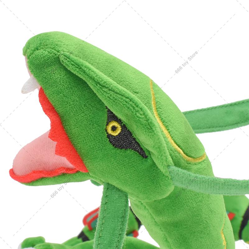 75Cm Pokemon Plush Rayquaza Shiny Rayquaza Green Black Peluche Stuffed Doll Toys Gifts For Kids Birthday Christmas