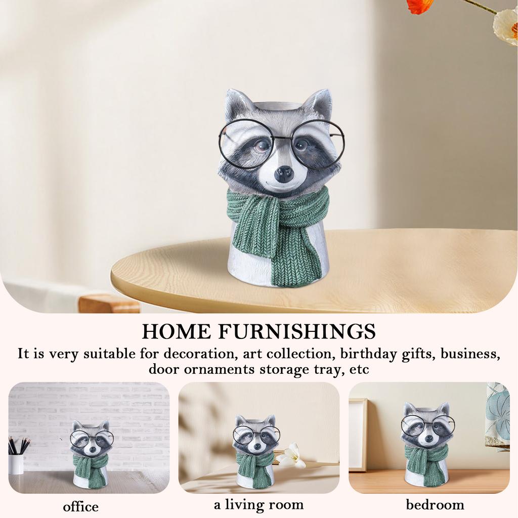 Resin Animal Flowerpot Desktop Ornaments Miniature Animal Sculptures Art Crafts Holiday Gifts Home Deocr for Wedding Party