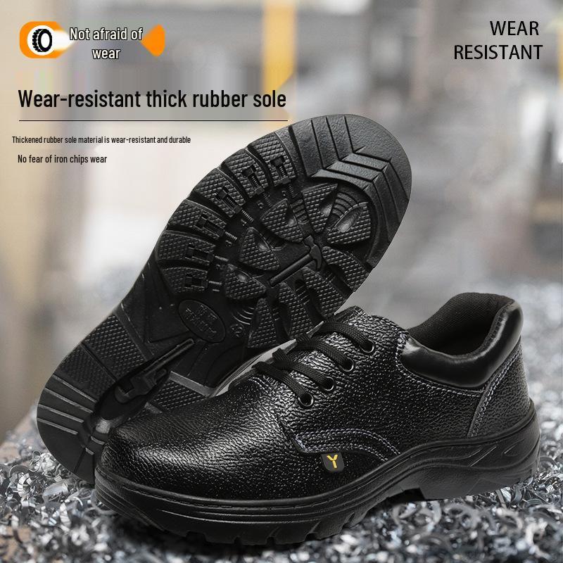 Men's Wear-Resistant Safety Work Shoes - Anti-Smash & Anti-Puncture Rubber Sole