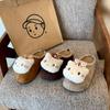 Cotton Drag Lace Bow Soft Sole Round Head Wind Bag Head Half Slippers Birkenstocks