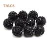 20Pcs 10mm Czech Crystal Stones Pave Clay Round Disco Ball Spacer Beads Accessories