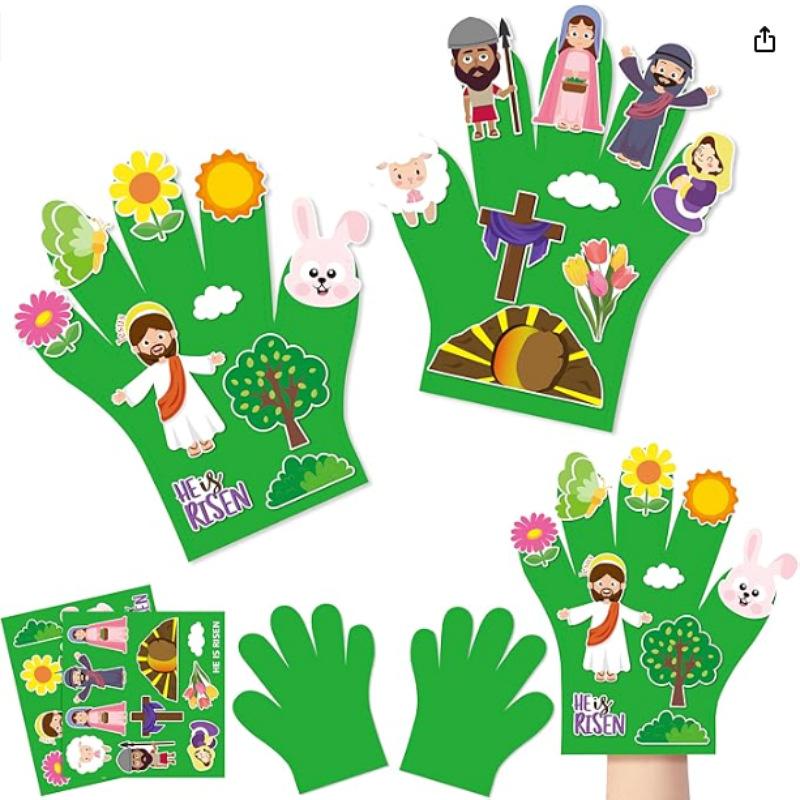 Children Hand Puppets Set Montessori Parish Toy DIY Animal Finger Puppets Storytelling Kindergarten Baby Interaction Social Tool