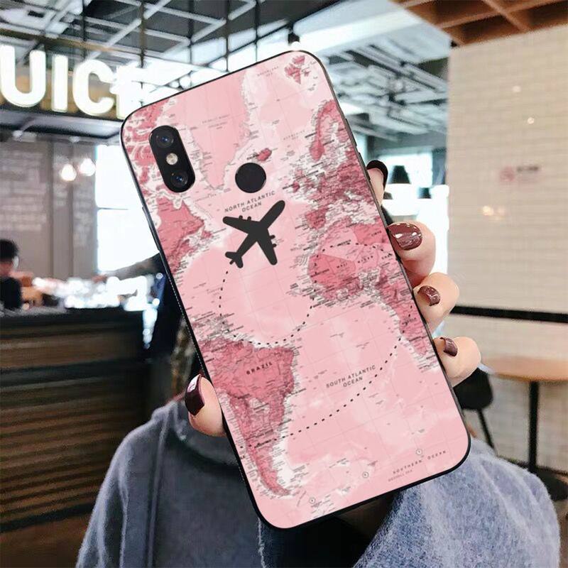 

Popular World Map Travel Phone Case for Xiaomi mi 5 6 8 9 10 lite pro SE Mix 2s 3 F1 Max2 3 Xiaomi mi 9 se