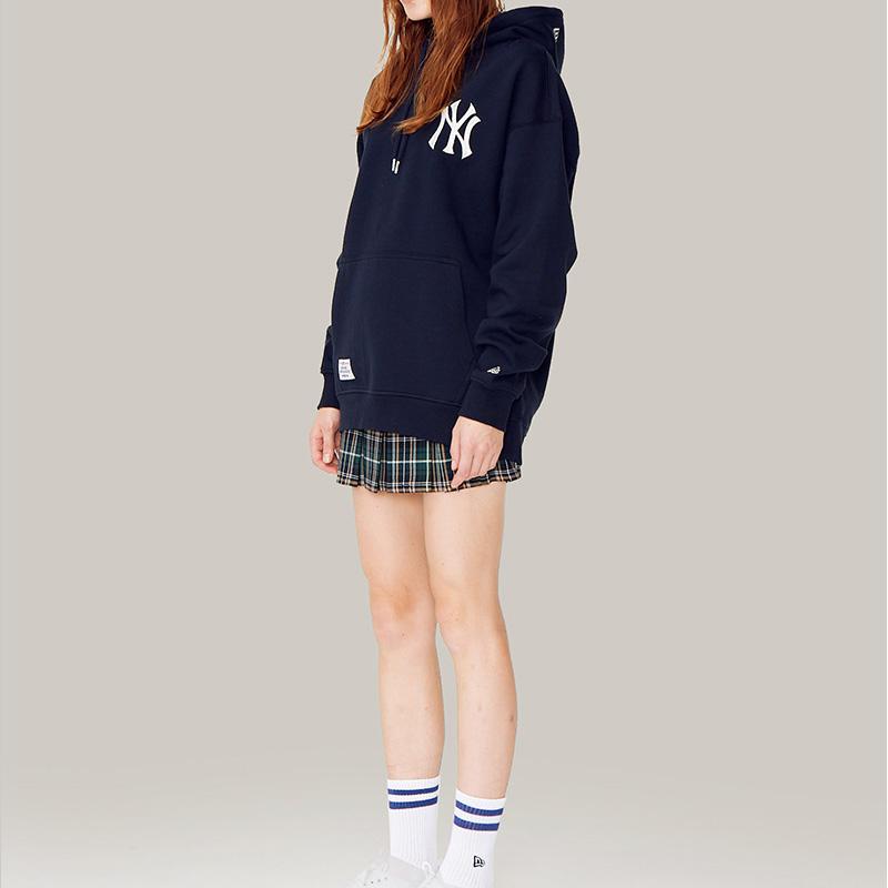 New Era FW21 MLB Series New York Yankees Satellite Map Pattern Printed Hoodie Unisex Hoodie Navy-Blue 12866528
