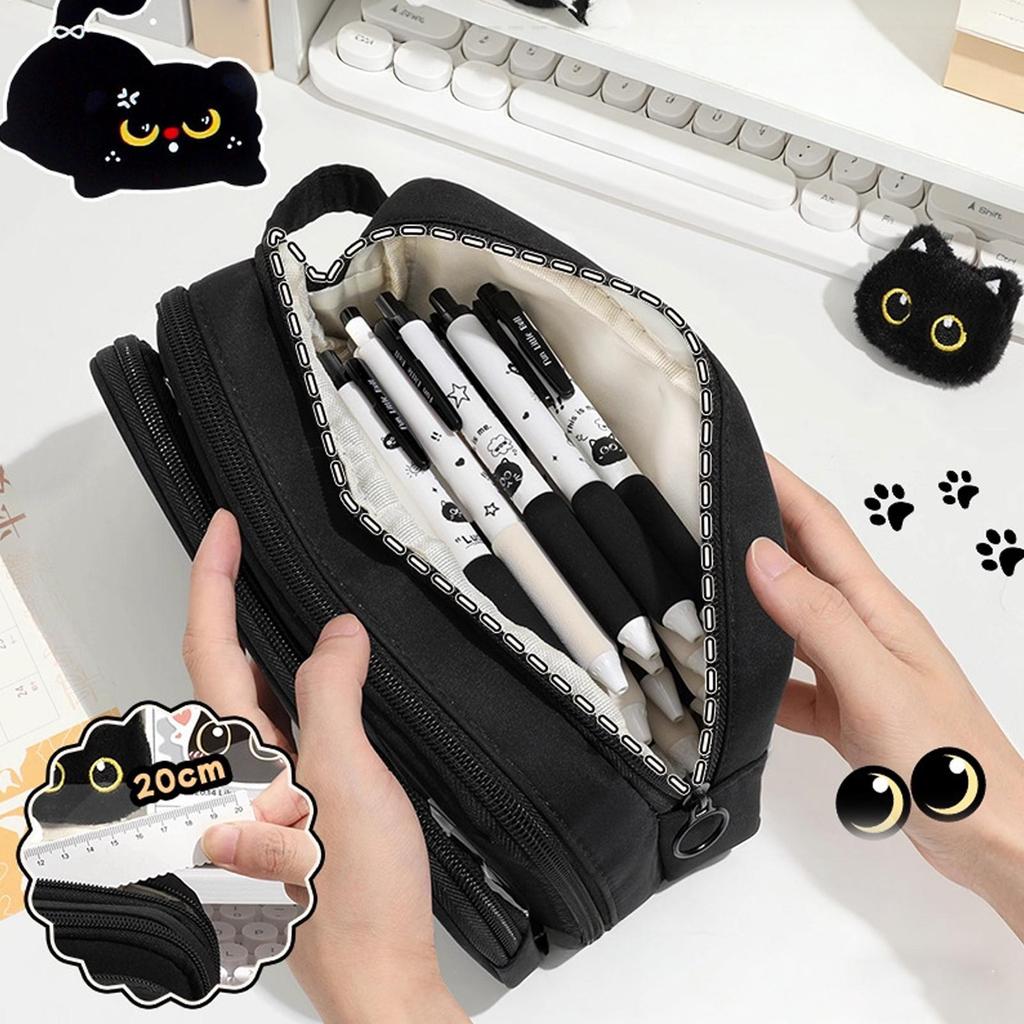Pencil Case Scarf Kitten Removable Pencil Case Large-capacity Stationery Case Cute Pencil Case for  Marker School Supplies