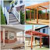 8 Adjustable Anchor Base Supports  for Pergola Posts  8pcs
