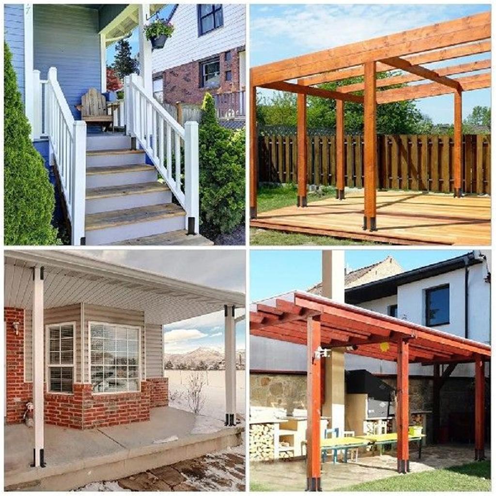 8 Adjustable Anchor Base Supports  for Pergola Posts  8pcs