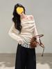 Wild Berry Lace Patchwork Camisole & Slimming Long-Sleeve T-Shirt Set - 2025 Autumn Collection