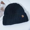 New Hat for Women's Warm Winter Knitted Hat Korean Version of Versatile Big Head Circumference Windproof Ear Protection Wool Hat
