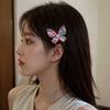 2025 Fashion Rhinestone Hair Clips Korean Shiny Butterfly Hairclips Women Snap Hairpin Hairgrip New Item Headwear Accessories
