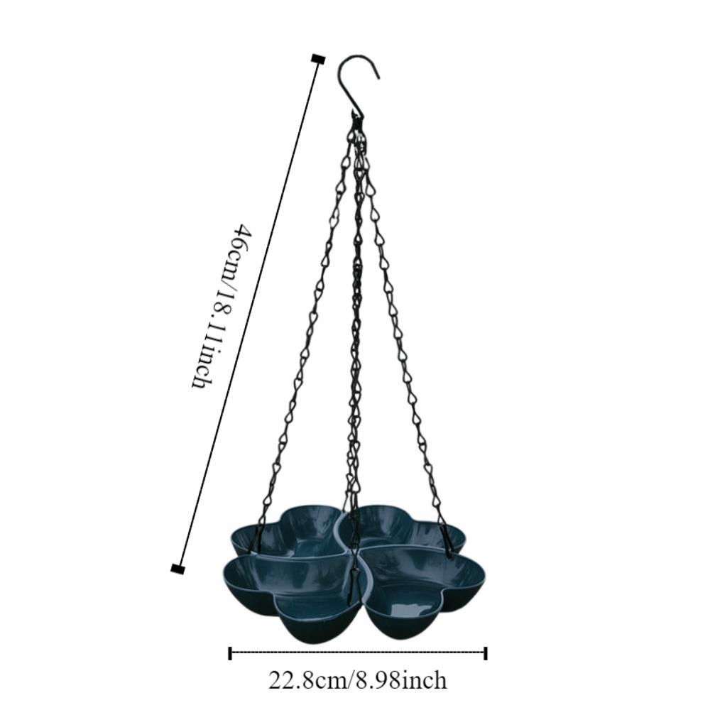Large Capacity Hanging Bird Feeder Flower Shaped Bird Water Drinker Outdoor Garden