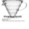 Coffee Filter for Sharing Pots Dripper Cup with Spiral Groove Design Pour Over Cone Heat Resistant V.60 Transparent Plastic Maker Kitchen Travel Use