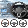 Für M3 M4 M5 E36 E39 E46 E60 E90 F10 F15 F20 F30 X1 X3 X5 Autoaufkleber Abziehbilder Rindsleder Auto Lenkradbezug Aufkleber