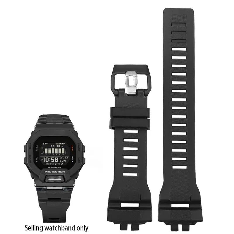 

Качественный полимерный ремешок для часов Casio G-SHOCK Серия 3506 GBD-200-1A GBD-200RD-4 Специальный силиконовый ремешок Мужской спортивный ремешок 0mm чёрный