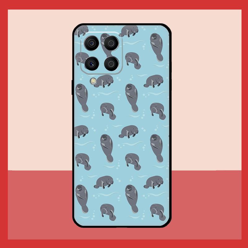 Cute Baby Manatee Case For Samsung Galaxy M31 M21 M13 M33 M53 M15 M35 M55 M16 M36 M56 M12 M32 M52 M14 M34 M54